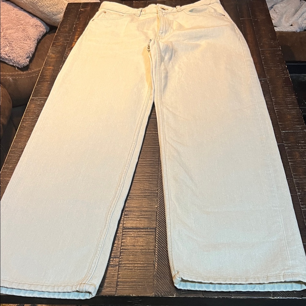 Zara Cream Wide Leg Pants